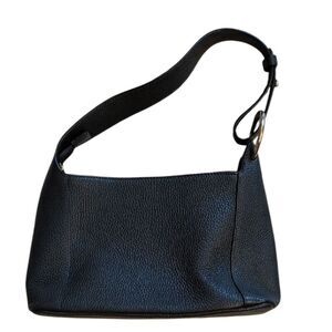 Corder London Genuine Pebbles Leather Shoulder Bag Evergreen Dark Green